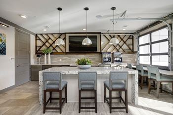 Clubroom with beer and wine on tap